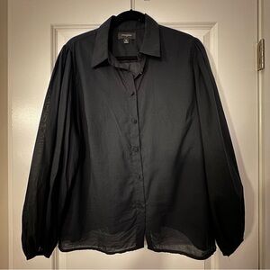 Banana Republic Men's Dark Button-Down Shirt